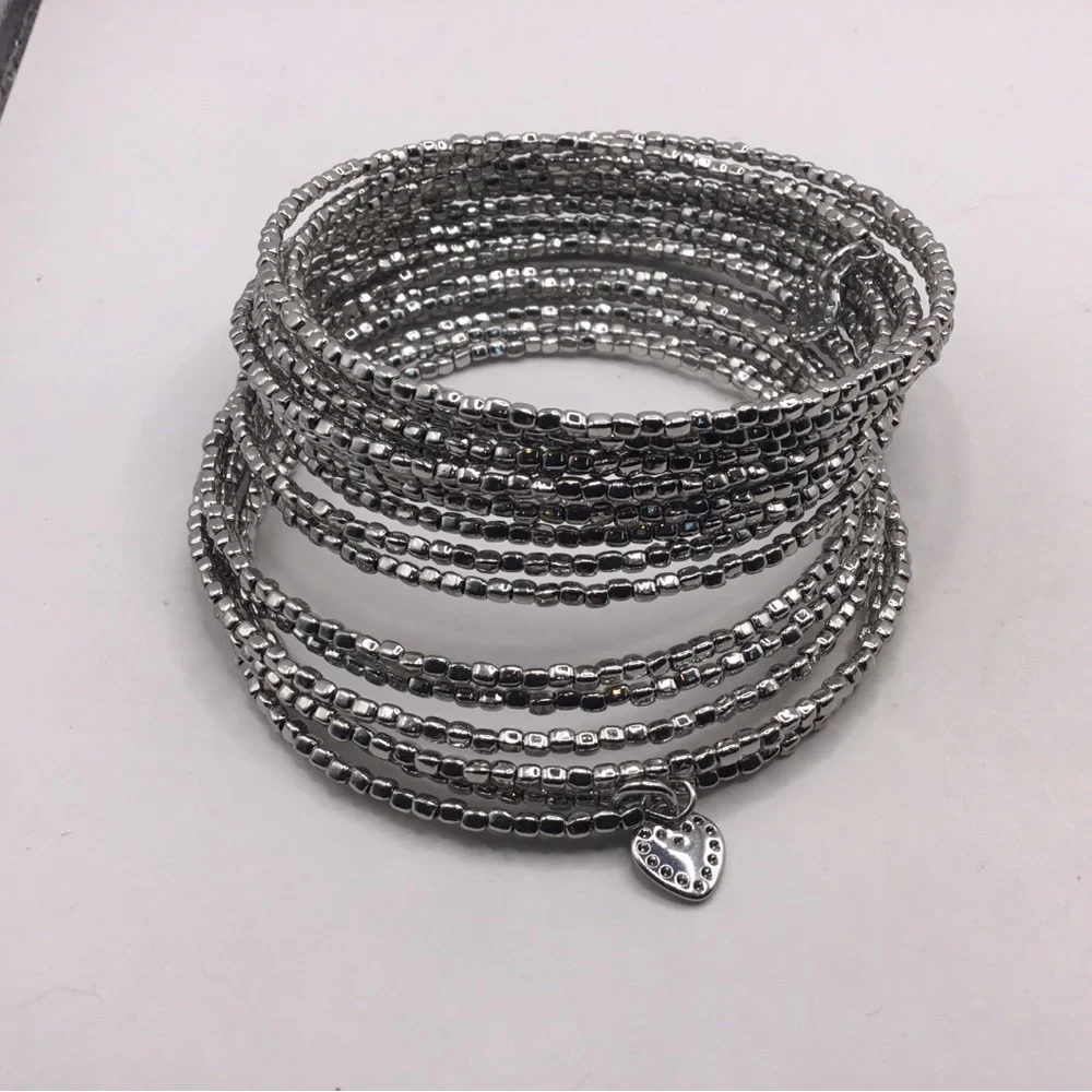 Vintage AVON Etched Heart Locket and STELLA & DOT Bardot Spiral Bracelet 🔥 - Picture 3 of 8